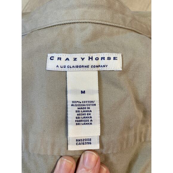 Crazy Horse Khaki Buttondown Jacket, Size M - Picture 4 of 5